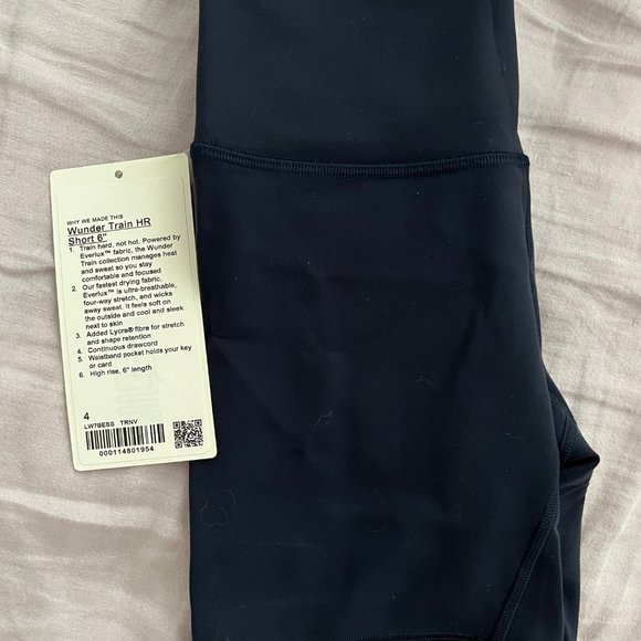Lululemon Wunder Train HR Short 6'' Ture Navy - Picture 1 of 2